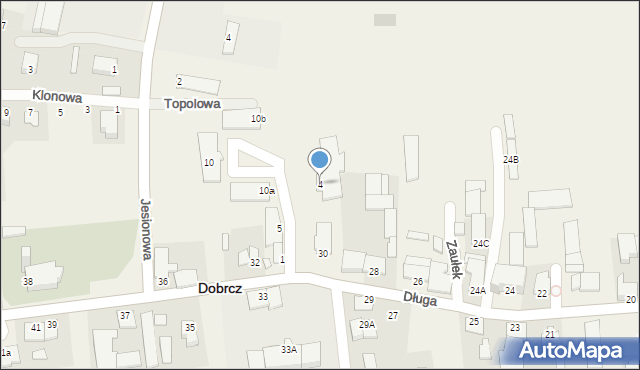 Dobrcz, Pocztowa, 4, mapa Dobrcz