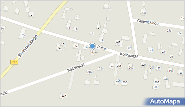 Dobre, Polna, 1b, mapa Dobre