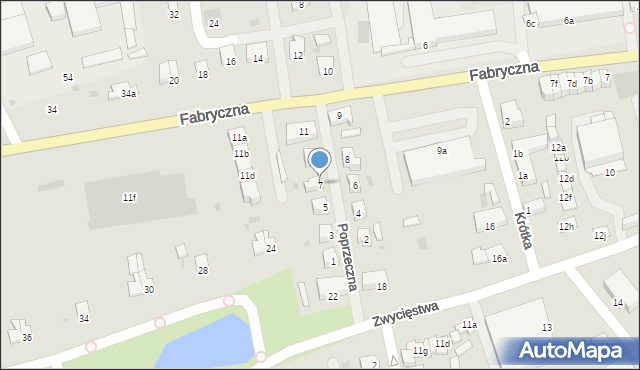 Dobre Miasto, Poprzeczna, 7, mapa Dobre Miasto