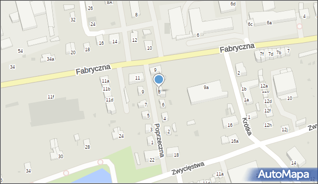 Dobre Miasto, Poprzeczna, 8, mapa Dobre Miasto