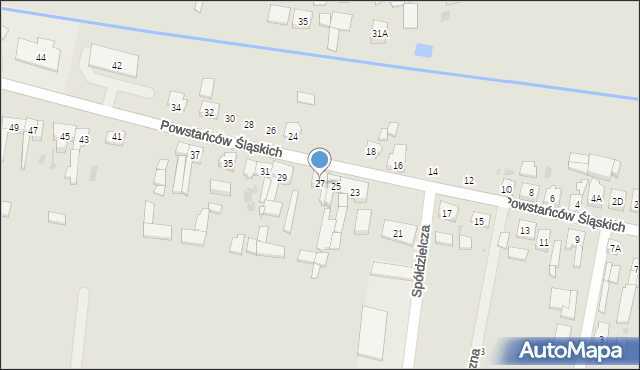 Dobrodzień, Powstańców Śląskich, 27, mapa Dobrodzień