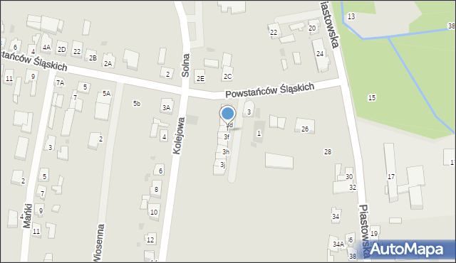 Dobrodzień, Powstańców Śląskich, 3e, mapa Dobrodzień