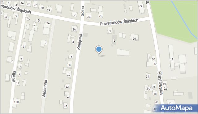 Dobrodzień, Powstańców Śląskich, 3l, mapa Dobrodzień