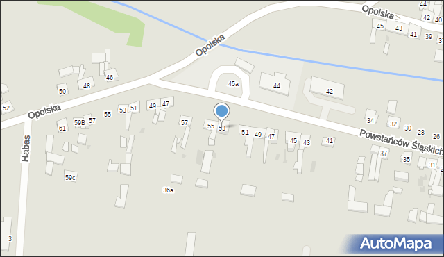 Dobrodzień, Powstańców Śląskich, 53, mapa Dobrodzień