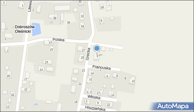 Dobroszów Oleśnicki, Portugalska, 2, mapa Dobroszów Oleśnicki