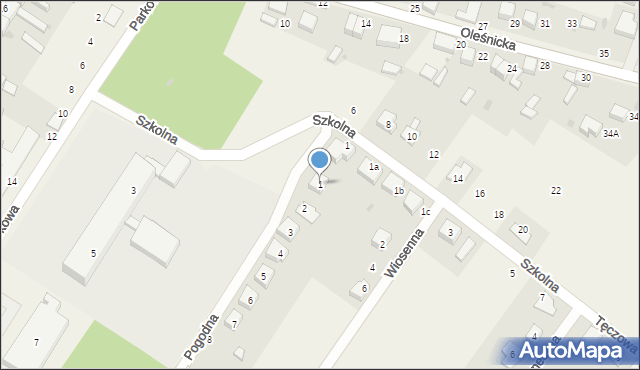 Dobroszyce, Pogodna, 1, mapa Dobroszyce