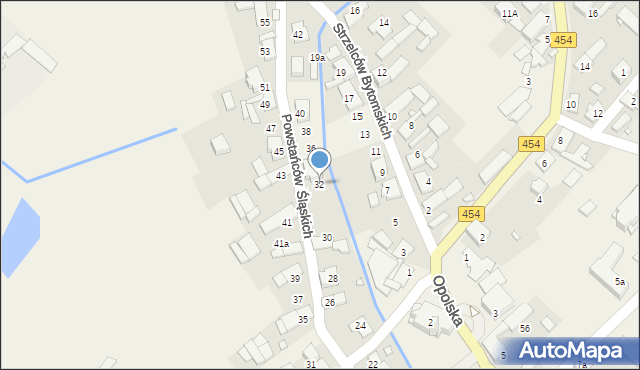 Dobrzeń Wielki, Powstańców Śląskich, 32, mapa Dobrzeń Wielki