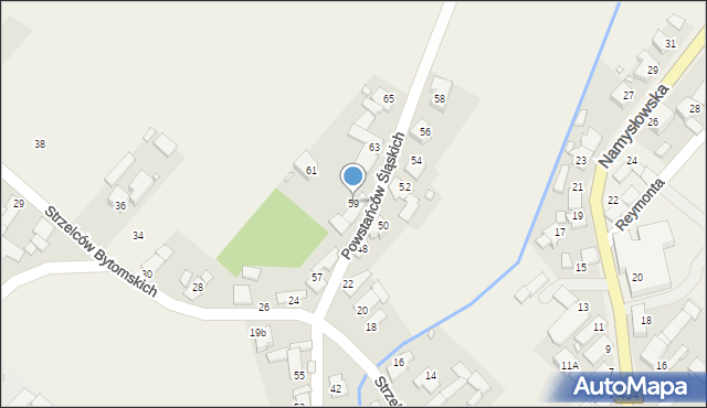 Dobrzeń Wielki, Powstańców Śląskich, 59, mapa Dobrzeń Wielki