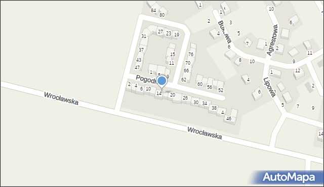 Dobrzykowice, Pogodna, 16, mapa Dobrzykowice