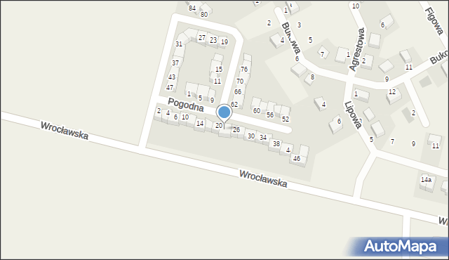 Dobrzykowice, Pogodna, 22, mapa Dobrzykowice