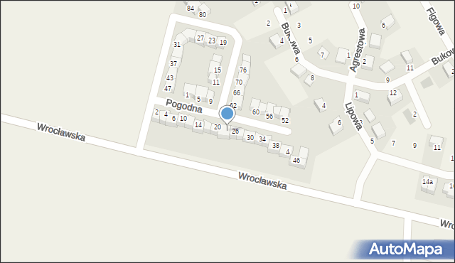 Dobrzykowice, Pogodna, 24, mapa Dobrzykowice