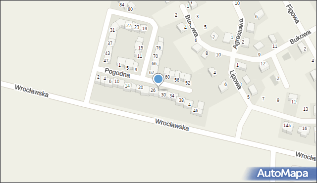 Dobrzykowice, Pogodna, 28, mapa Dobrzykowice
