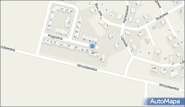 Dobrzykowice, Pogodna, 38, mapa Dobrzykowice