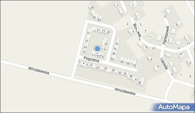 Dobrzykowice, Pogodna, 5, mapa Dobrzykowice