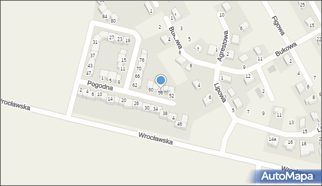 Dobrzykowice, Pogodna, 56, mapa Dobrzykowice