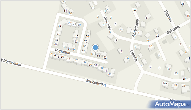 Dobrzykowice, Pogodna, 58, mapa Dobrzykowice