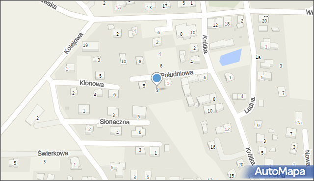 Dobrzykowice, Południowa, 3, mapa Dobrzykowice