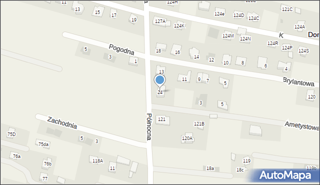 Dominów, Północna, 24, mapa Dominów