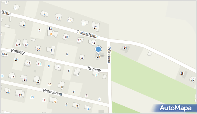 Dominów, Północna, 43, mapa Dominów