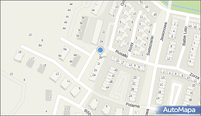 Dopiewiec, Polarna, 2d, mapa Dopiewiec