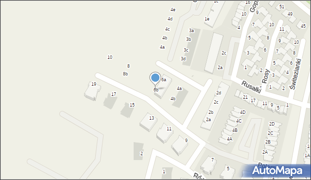 Dopiewiec, Polarna, 6b, mapa Dopiewiec