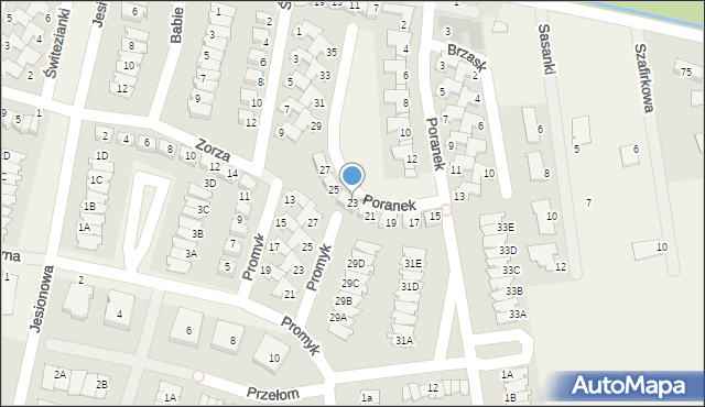 Dopiewiec, Poranek, 23, mapa Dopiewiec