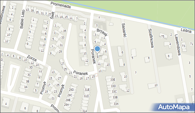 Dopiewiec, Poranek, 9, mapa Dopiewiec