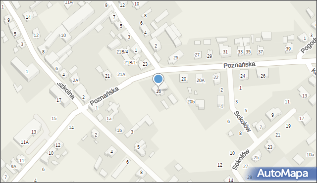 Dopiewo, Poznańska, 16, mapa Dopiewo