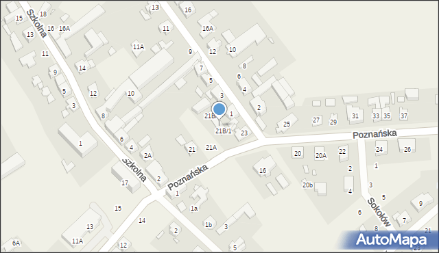 Dopiewo, Poznańska, 21B/2, mapa Dopiewo