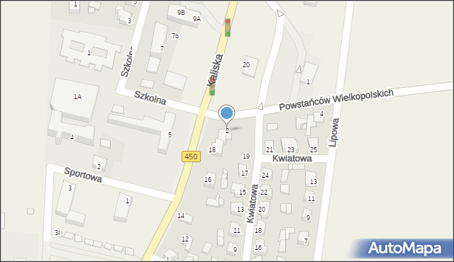 Doruchów, Powstańców Wielkopolskich, 2, mapa Doruchów