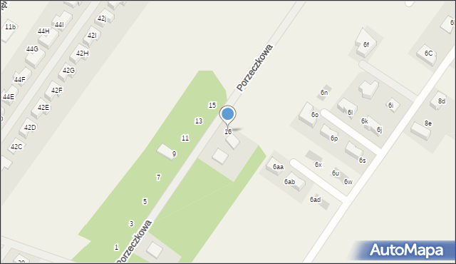 Dosin, Porzeczkowa, 16, mapa Dosin