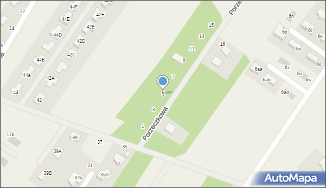 Dosin, Porzeczkowa, 5, mapa Dosin