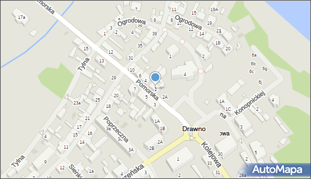 Drawno, Pomorska, 2, mapa Drawno