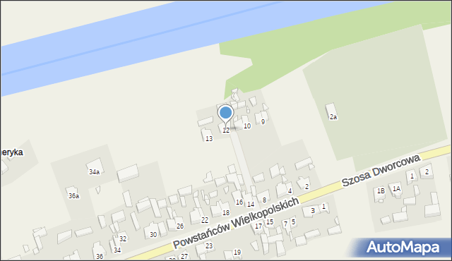 Drawsko, Powstańców Wielkopolskich, 12, mapa Drawsko