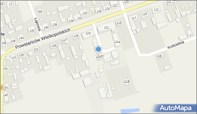 Drawsko, Powstańców Wielkopolskich, 121C, mapa Drawsko