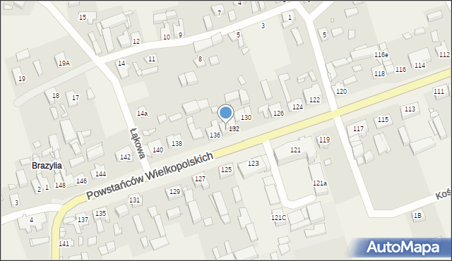 Drawsko, Powstańców Wielkopolskich, 134, mapa Drawsko