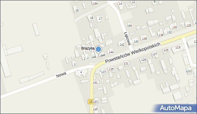 Drawsko, Powstańców Wielkopolskich, 146A, mapa Drawsko