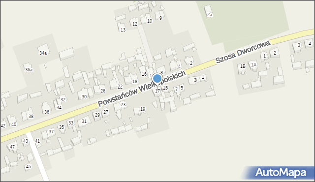 Drawsko, Powstańców Wielkopolskich, 17, mapa Drawsko