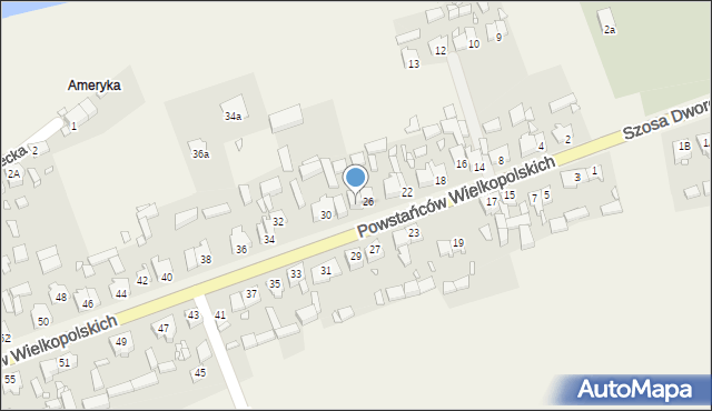 Drawsko, Powstańców Wielkopolskich, 28, mapa Drawsko