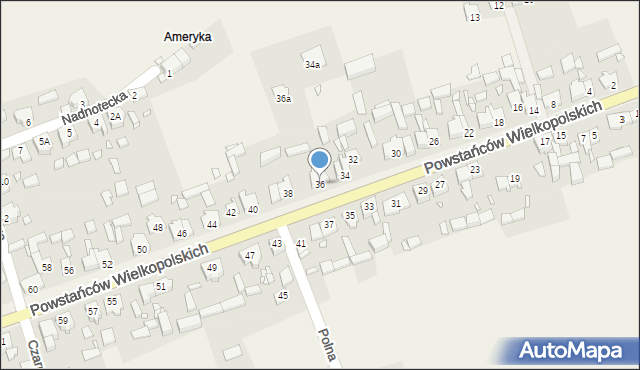 Drawsko, Powstańców Wielkopolskich, 36, mapa Drawsko