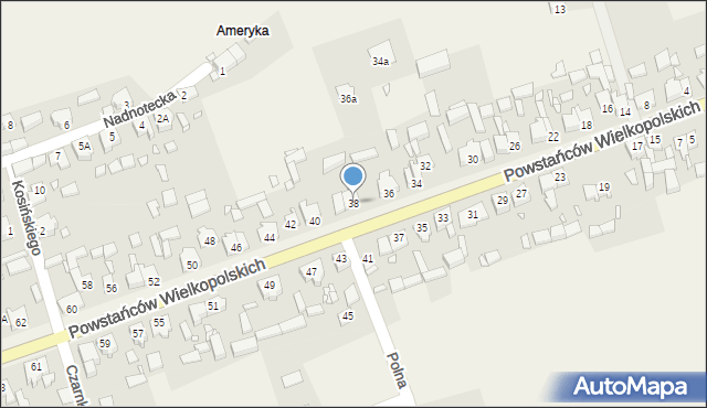 Drawsko, Powstańców Wielkopolskich, 38, mapa Drawsko