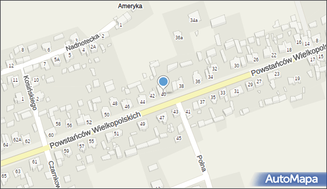 Drawsko, Powstańców Wielkopolskich, 40, mapa Drawsko