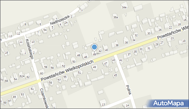 Drawsko, Powstańców Wielkopolskich, 44, mapa Drawsko