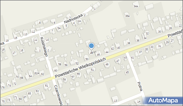 Drawsko, Powstańców Wielkopolskich, 48, mapa Drawsko