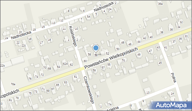 Drawsko, Powstańców Wielkopolskich, 56, mapa Drawsko