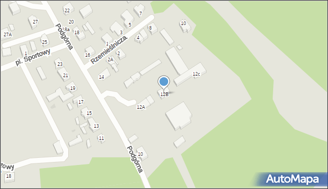 Drezdenko, Podgórna, 12B, mapa Drezdenko