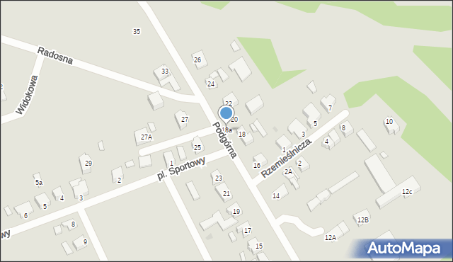 Drezdenko, Podgórna, 18a, mapa Drezdenko
