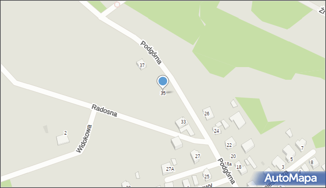 Drezdenko, Podgórna, 35, mapa Drezdenko