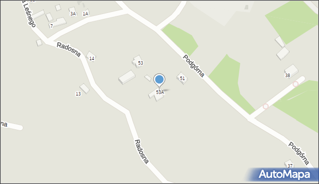 Drezdenko, Podgórna, 53A, mapa Drezdenko