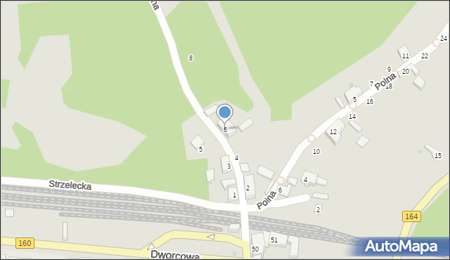 Drezdenko, Podgórna, 6, mapa Drezdenko